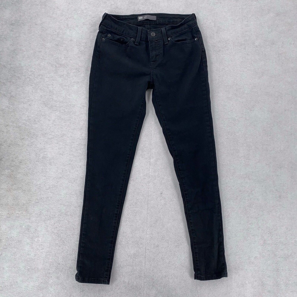 Levi's Legging Jeans Skinny Black Stretch Denim Womens 7 W28 L32
